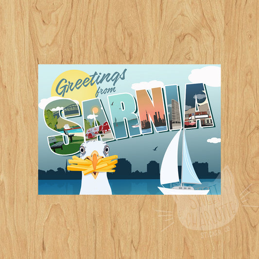 - NEW - Sarnia Postcard style sticker